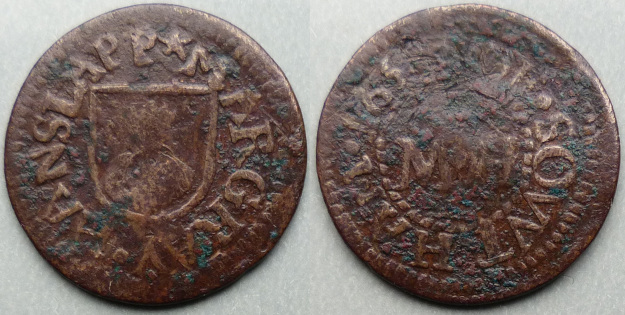 Southam, Margray Hanslapp 1658 farthing Southam, Margray Hanslapp 1658 farthing